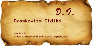 Draskovits Ildikó névjegykártya