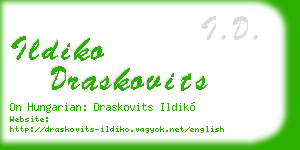ildiko draskovits business card